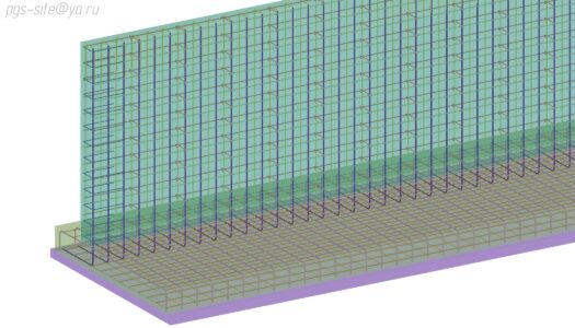 Армирование подпорной стены